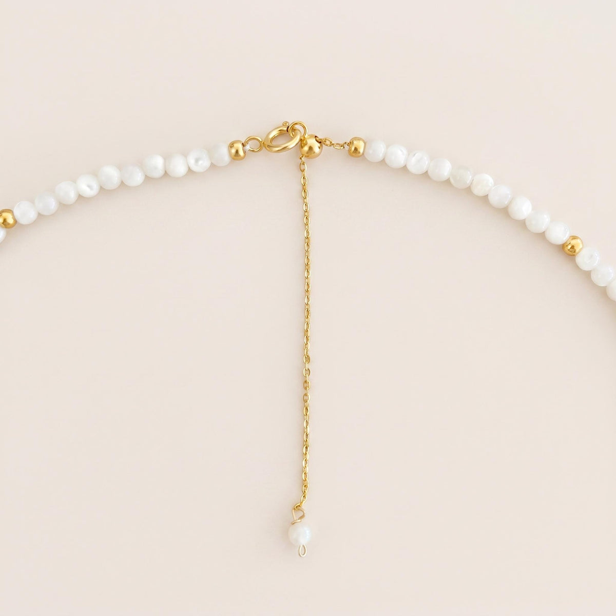 Mother of Pearl Choker Freshwater Pearl & Cubic Zirconia Charms, 14k Gold Plated Sterling Silver