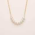 Freshwater Pearl Bar Necklace, 14k Gold Plated Sterling Silver, Minimalist Choker